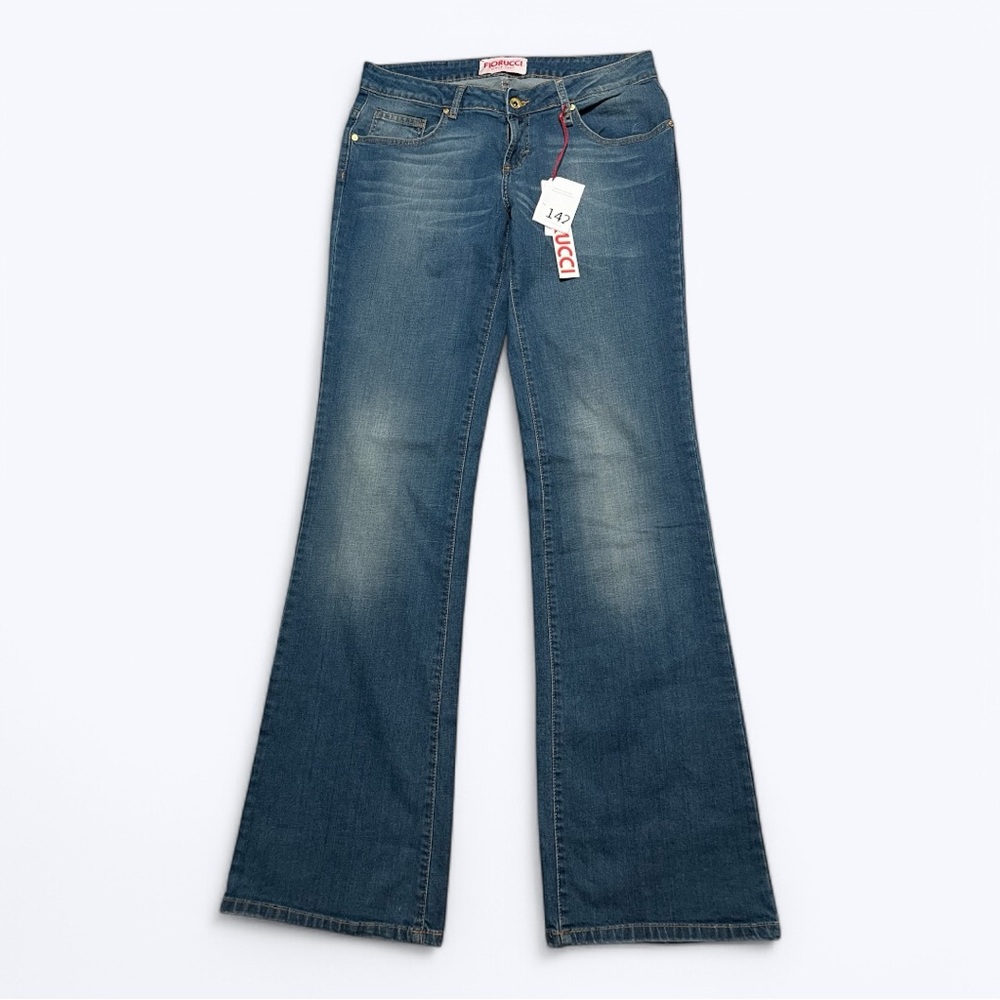 Fiorucci denim jeans, flare, boot, 35” inseam: tall, size 31/45